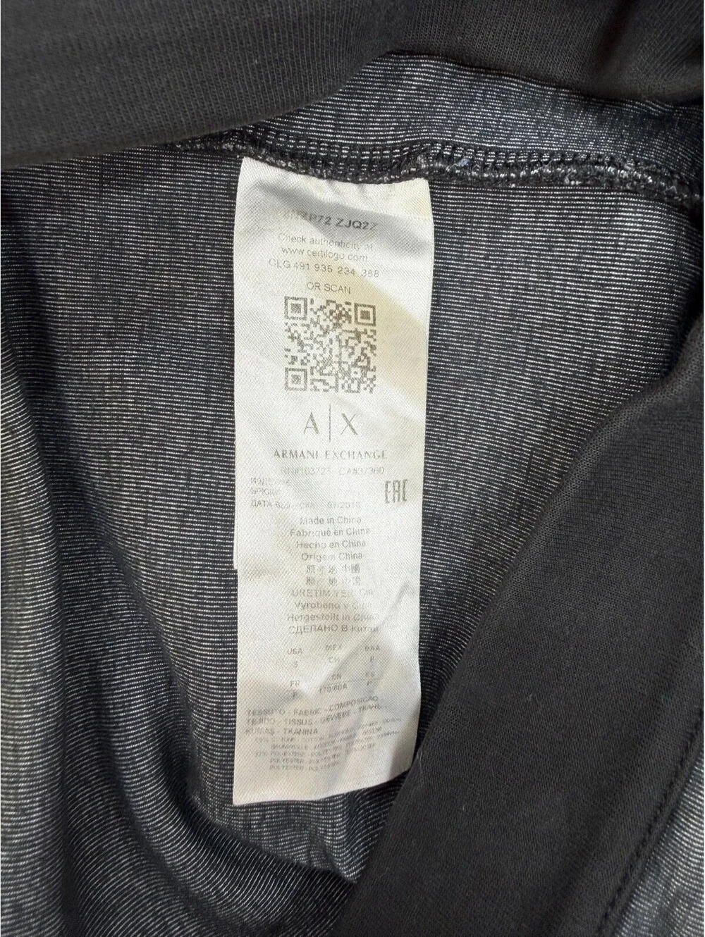 Armani Exchange Men's Sweatpants Drawstring Zip Pocket Solid Size S Gray
